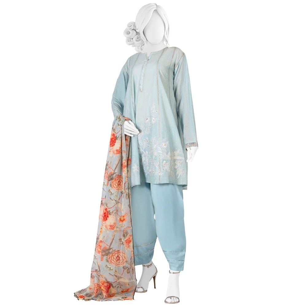 Pakistani J. Pret Junaid jamshed 3 piece dress ( Shirt dupatta & Trouser )